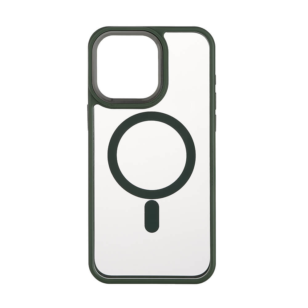 BildeONSALA Back Bumper Clear Case MagSerie iPhone 15 Pro Max Clear Case Green Bumper