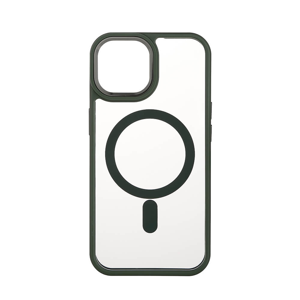 BildeONSALA Back Bumper Clear Case MagSerie iPhone 15 Clear Case Green Bumper