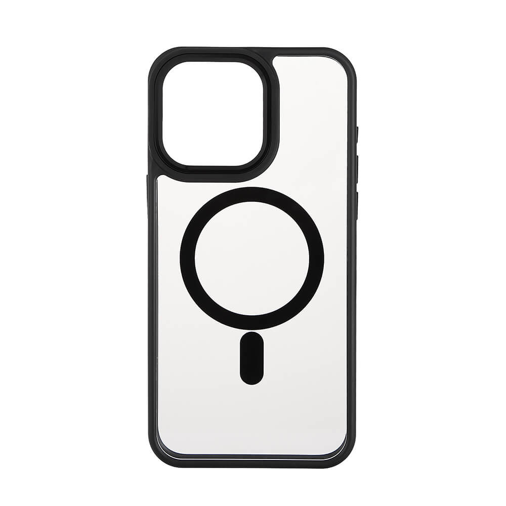 BildeONSALA Back Bumper Clear Case MagSerie iPhone 15 Pro Max Clear Case Black Bumper