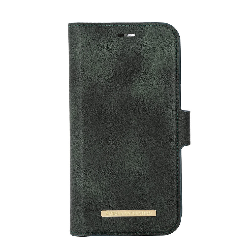 BildeONSALA Eco Wallet 2 card Recycled MagSerie iPhone 15 Plus Dark Green