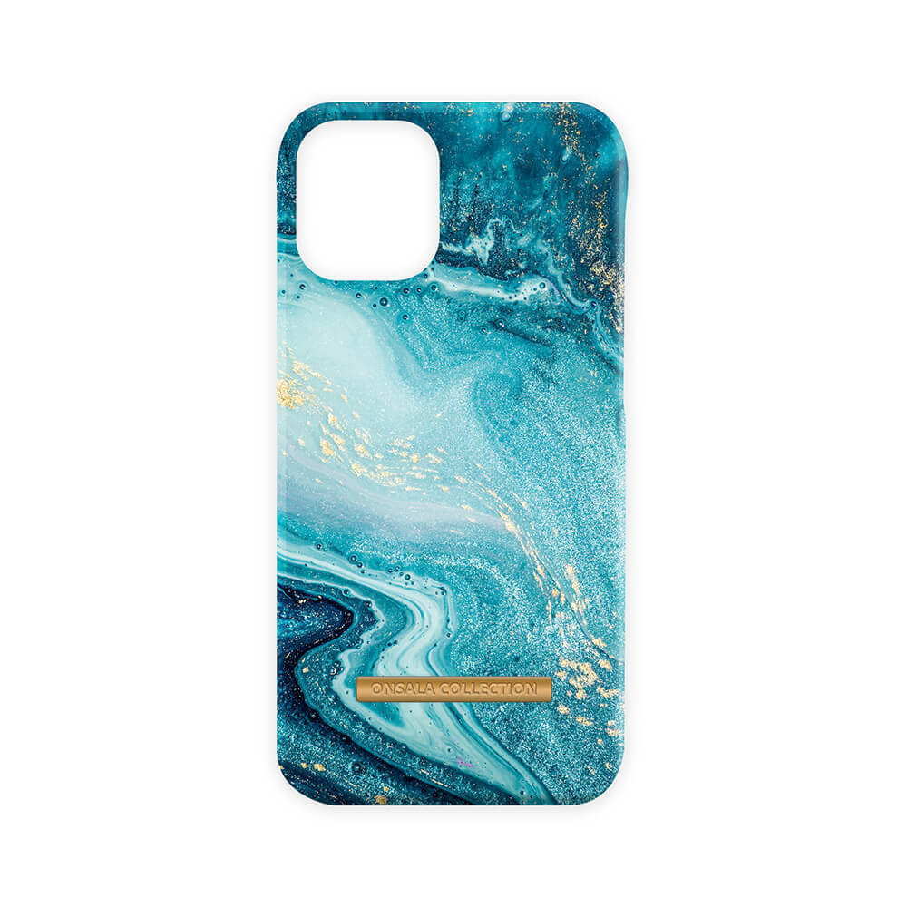 BildeONSALA COLLECTION Mobildeksel Soft Blue Sea Marble iPhone 13 Mini