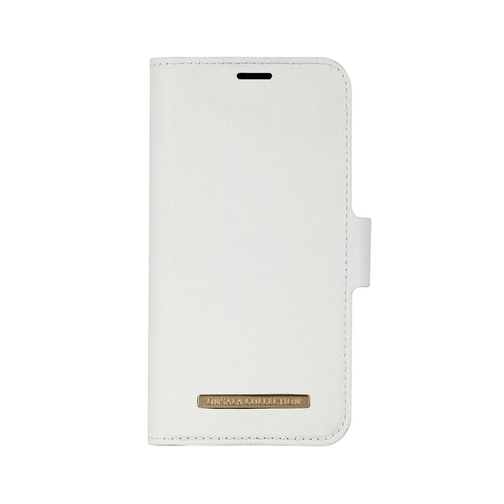 BildeONSALA COLLECTION Lommebokveske Saffiano White iPhone 12 Mini