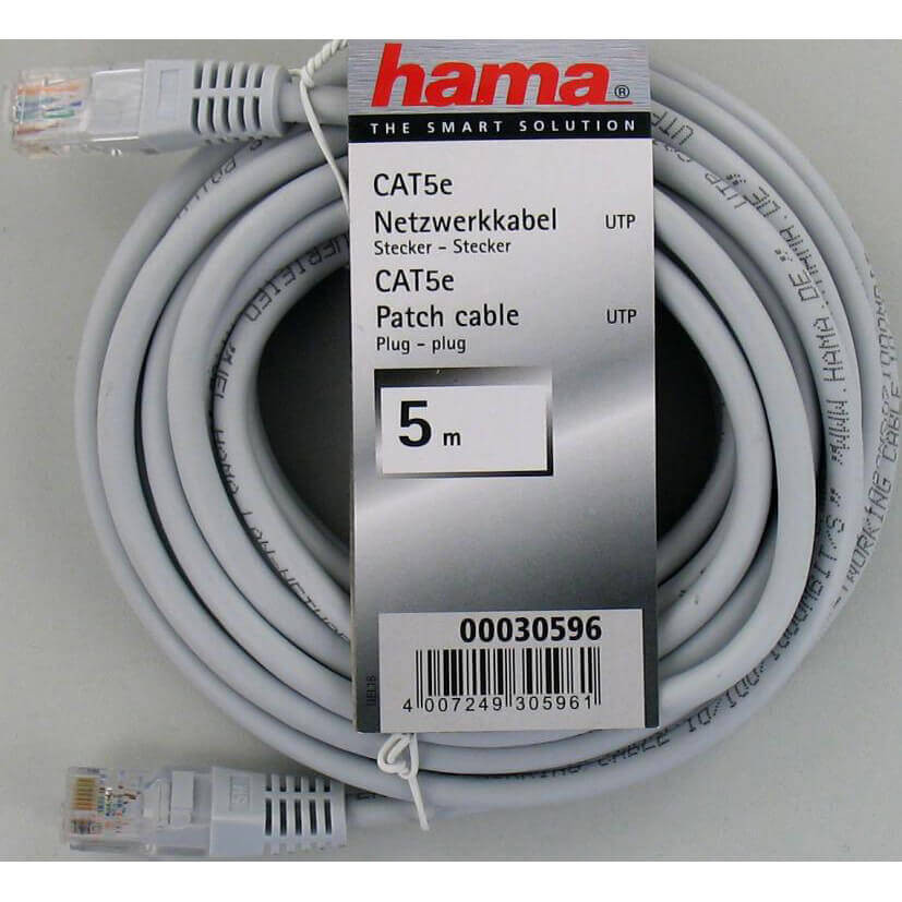 HAMA Nettverkskabel kat5 patch