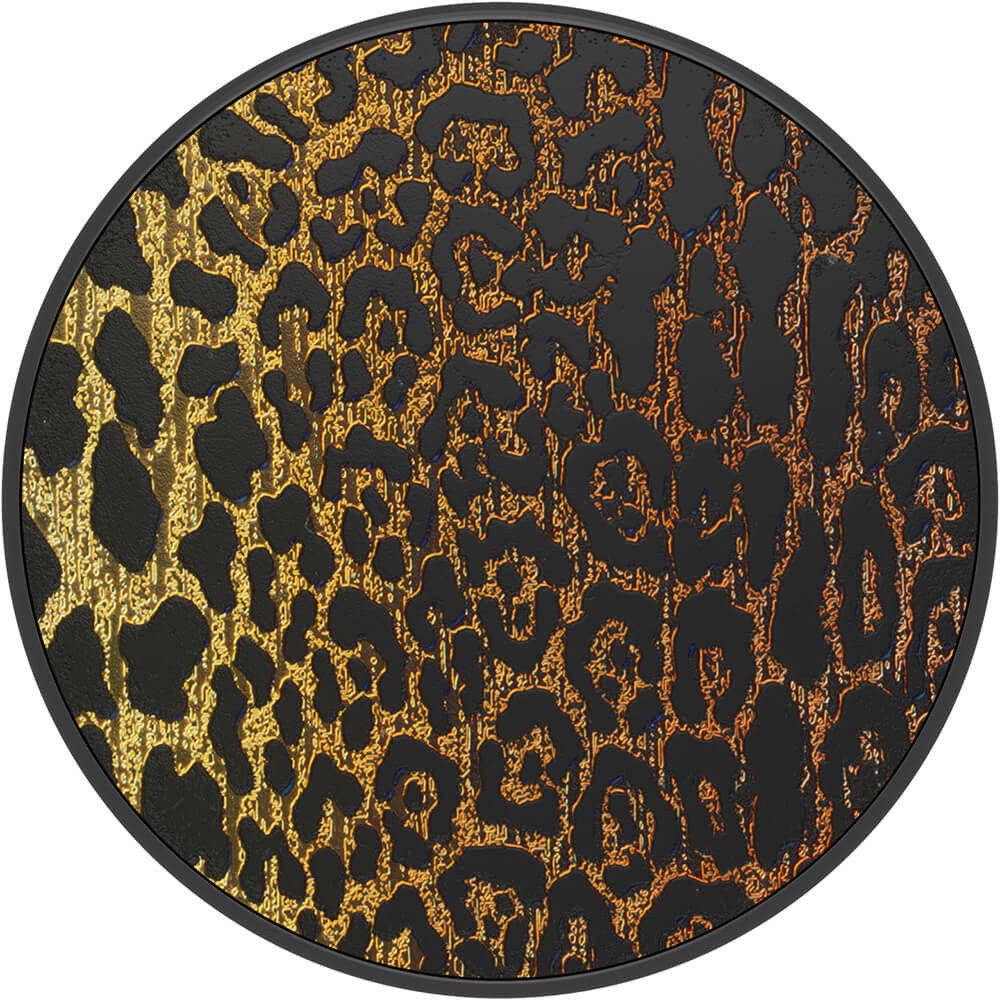 BildePOPSOCKETS Embossed Metal Leopard Avtagbart Grip med stativfunksjon LUXE