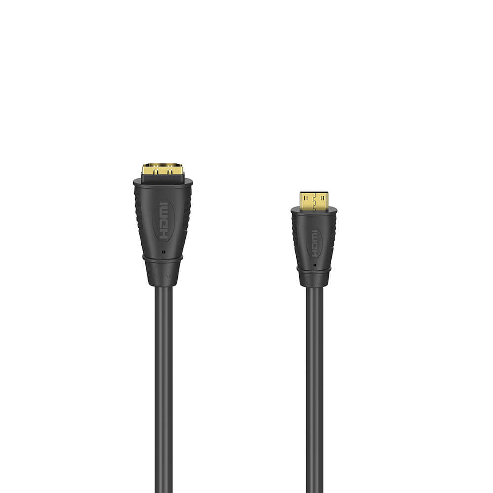 BildeHAMA Adapter HDMI Type C-A Plug-Socket Gold Plated Black