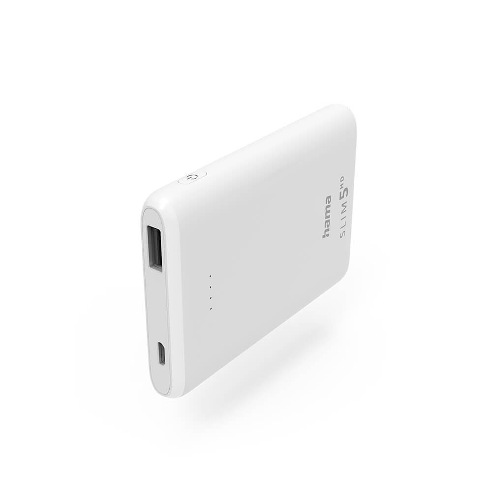 BildeHAMA Powerbank Slim 5000mAh White