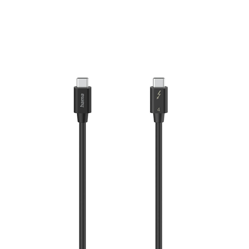 BildeHAMA Cable USB-C Thunderbolt 4 40 Gbit/s Ultra-HD 8K 0.8m Black