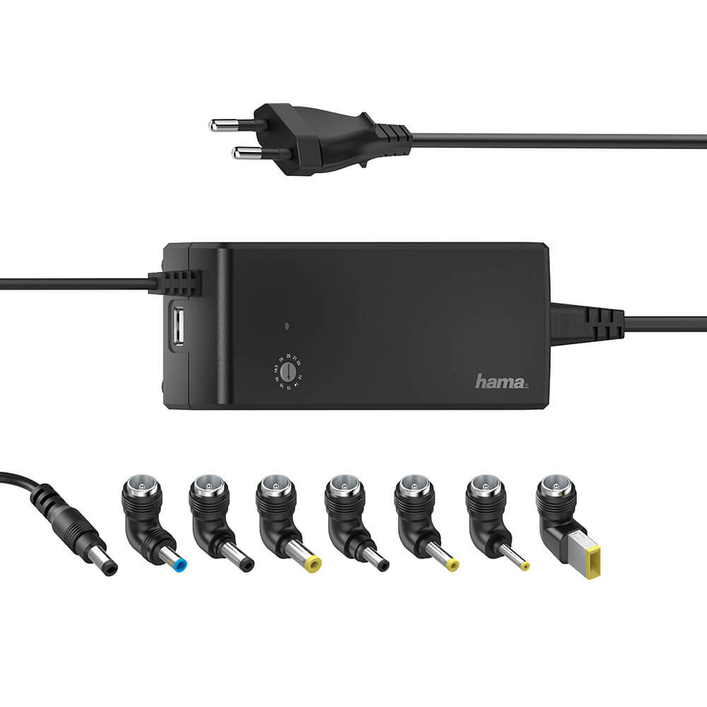 BildeHAMA Strømforsyning Universal 100-240V 12-22V/90W 8x Adapter
