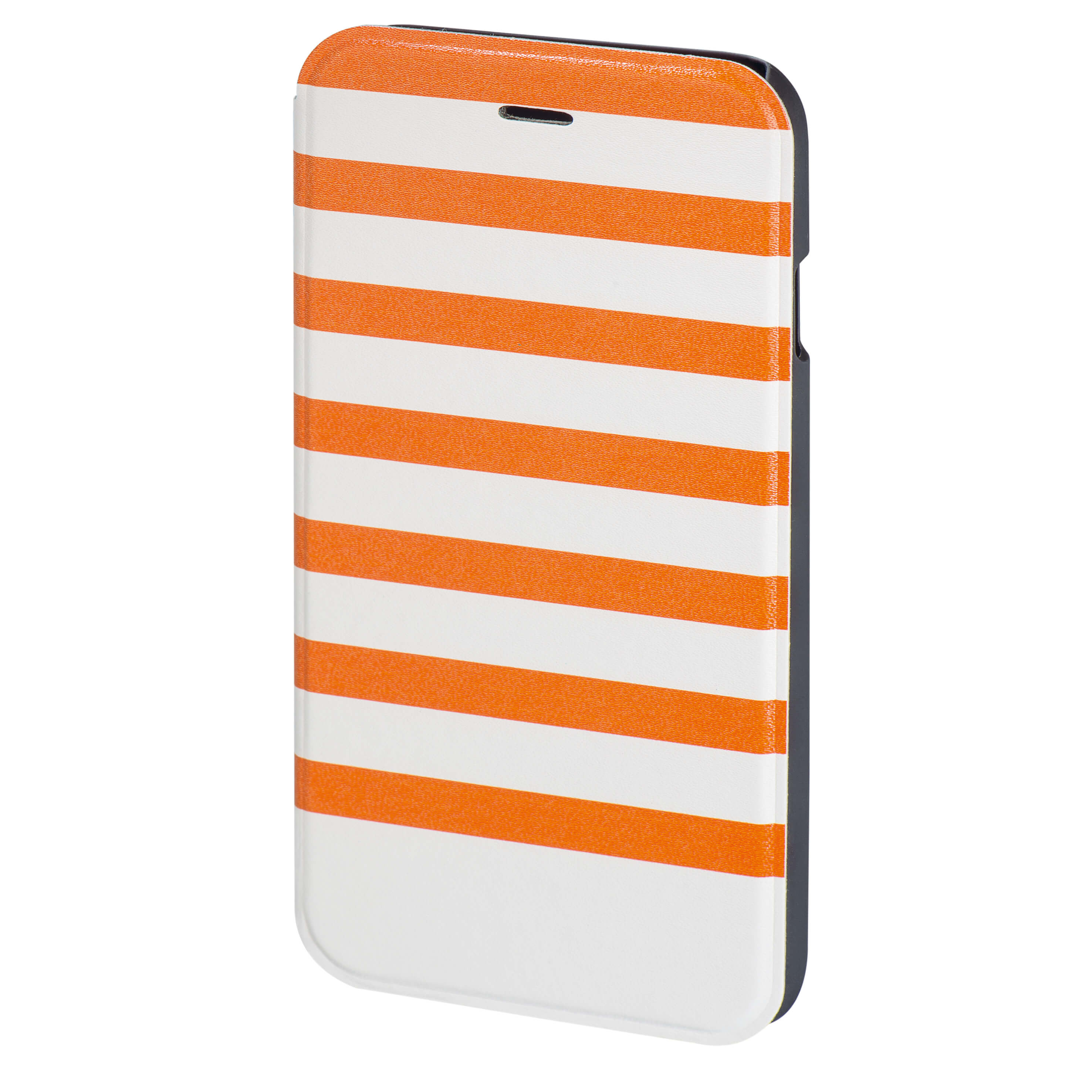 BildeHAMA Lommebokveske DesignLine iPhone6/6S Stripe Oransje/Hvit
