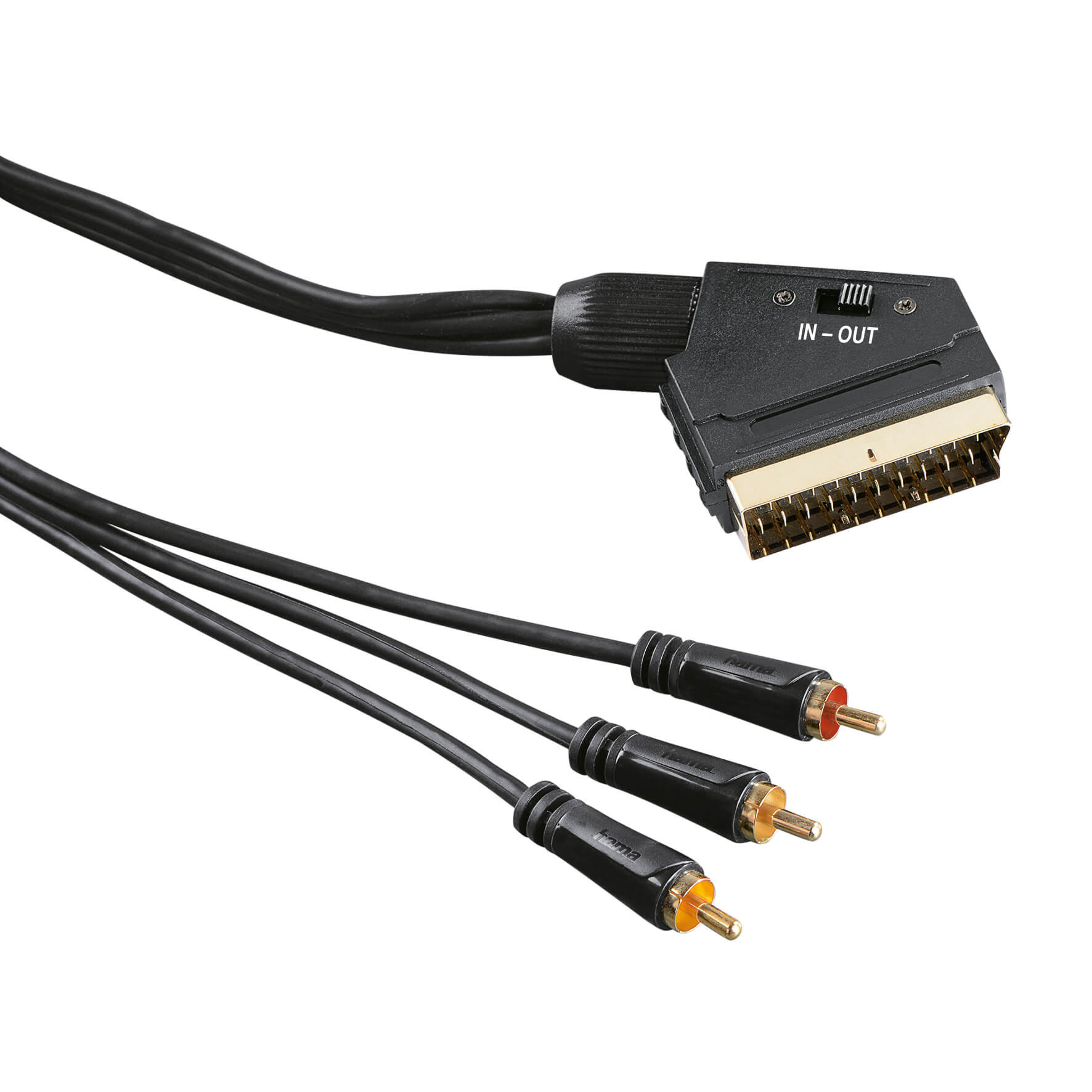 BildeHAMA videokabel scart 1,5m 1xScart-3xRCA TL