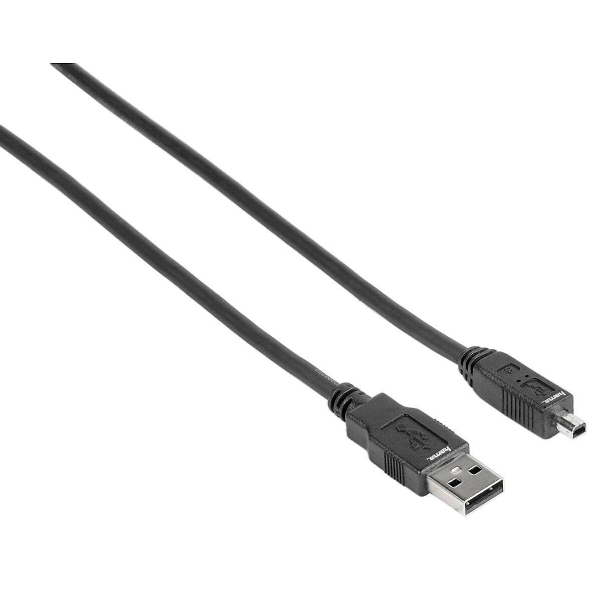BildeHAMA Kabel USB A-USB Mini B4 Svart 1.8m