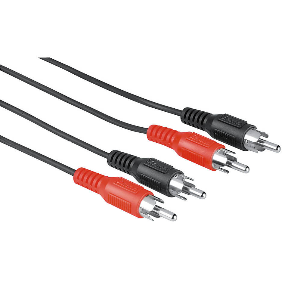 BildeHAMA Kabel 2xRCA - 2xRCA 25pk Bulk 1.2m