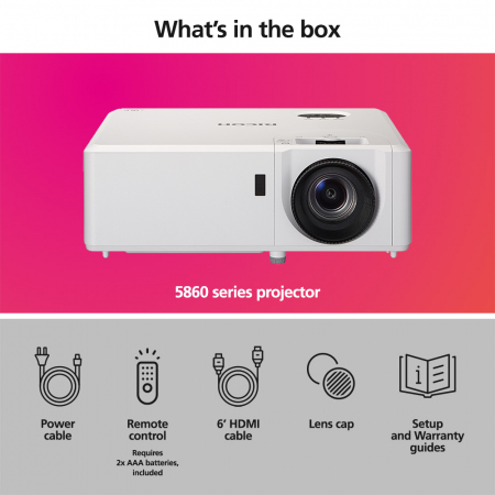 RICOH Compact Projector PJ WUL5860 29-303&#039;&#039; (4000 Lumen)