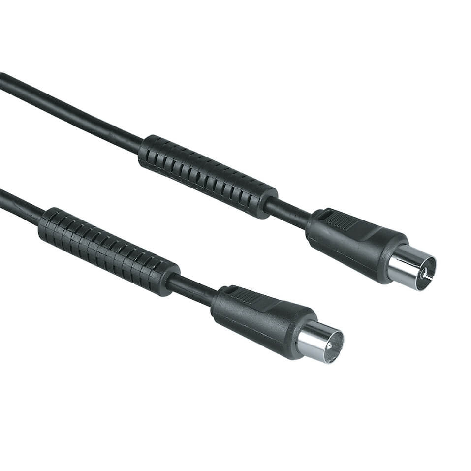 BildeHAMA Kabel Antenn 75dB 25p Bulk Svart 5m