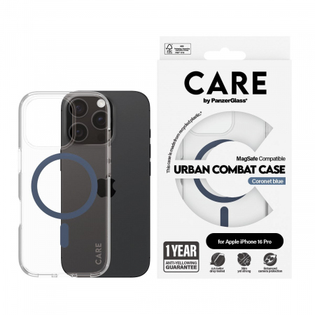 CARE iPhone 16 Pro Flagship Case Transp. Urban Bl MagSafe