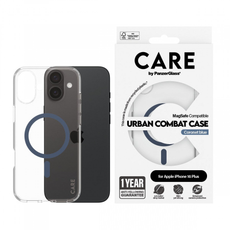 CARE iPhone 16 Plus Flagship Case Transp. Urban Bl MagSafe