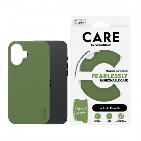 CARE iPhone 16 Fashionable Case Grn m. MagSafe
