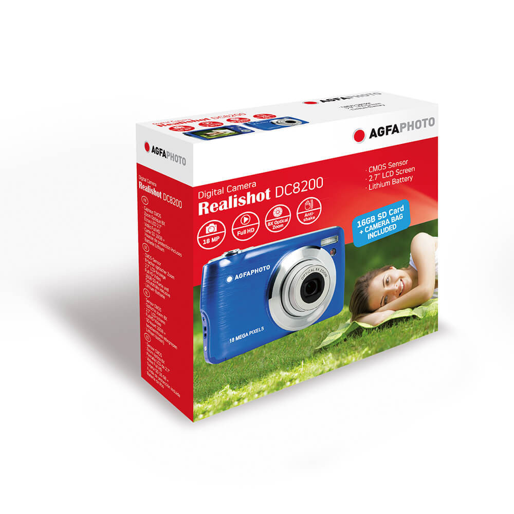 AGFAPHOTO Digital Camera DC8200 CMOS 8x 18MP Blue