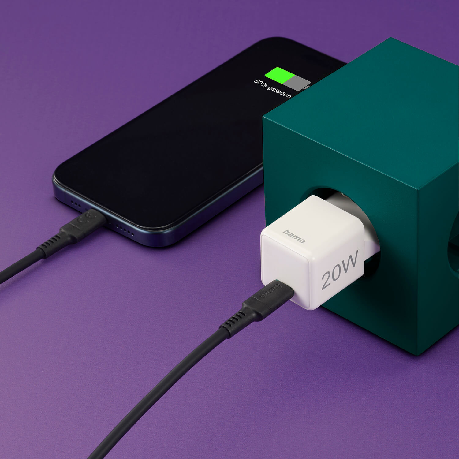 HAMA Fast Charger USB-C PD 20W White