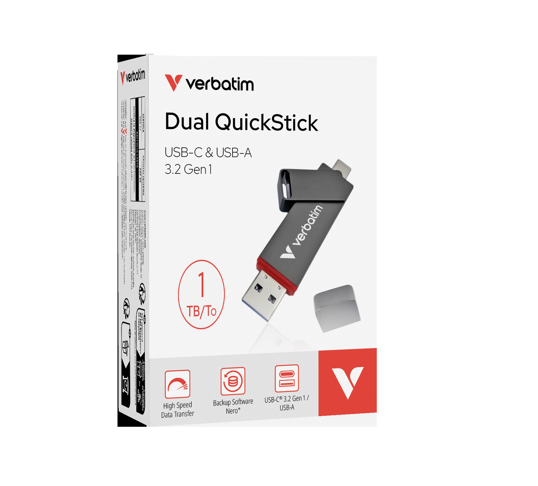 VERBATIM USB-A/C 3.2 Gen1 1TB Dual QuickStick