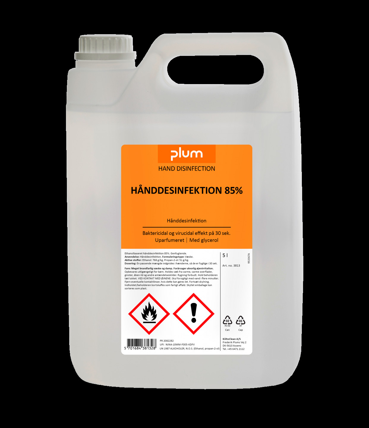 BildePLUM Hnddesinfeksjon 85% Flytende 5 L