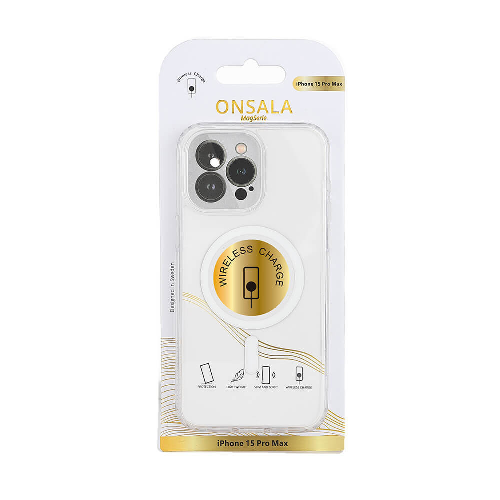 ONSALA  Back Clear Case TPU MagSerie iPhone 15 Pro Max Clear