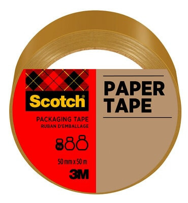 BildePapirposttape Scotch, brun, 50 mm x 50 m, 1 rull/pakke