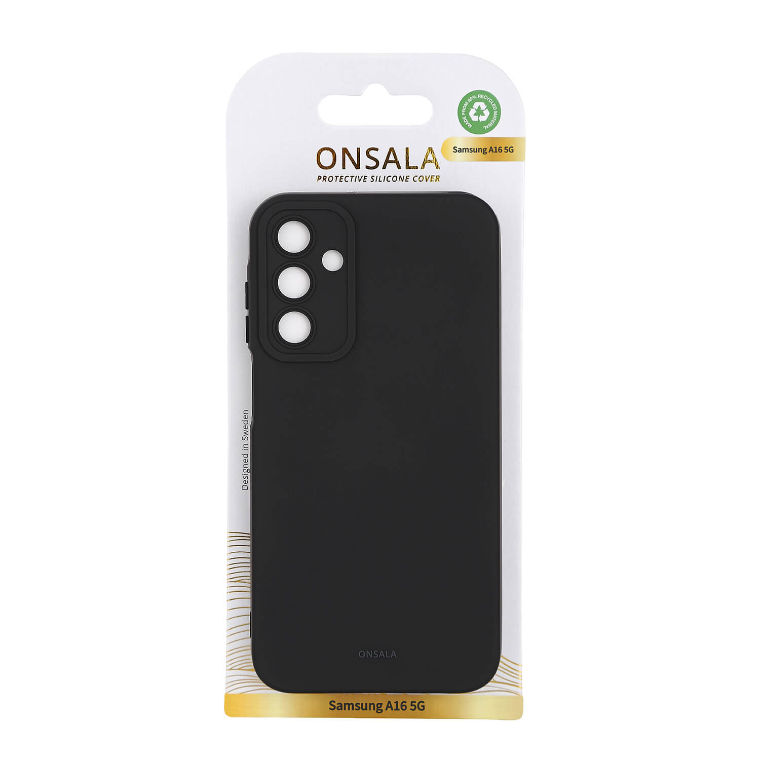 ONSALA Back Silicone Touch Recycled Samsung A16 4G/A16 5G Black