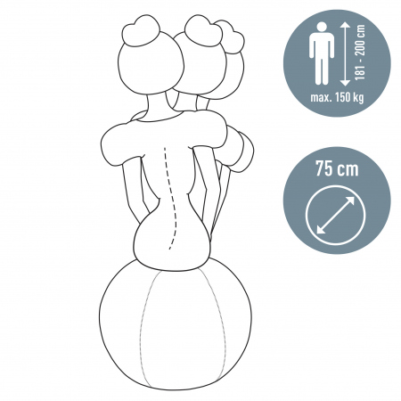 Balanseball Leitz Ergo 75Cm Mørk Grå