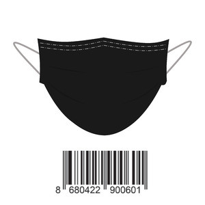 Bildemunnbind Type IIR Sort (plastpose med 10 stk)