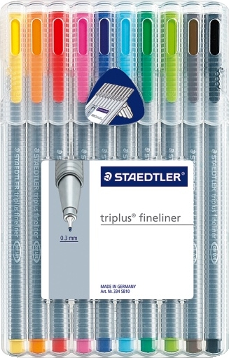 BildeSTAEDTLER Fineliner Triplus 0,30mm assortert (10)