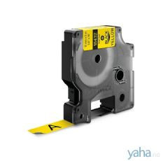 BildeTape Rhino Vinyl Sort p� Gul 12mm (5m)