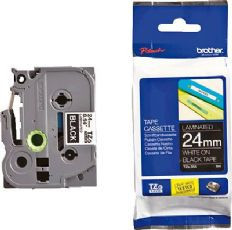 BildeBrother P-Touch Tape Hvit På Sort 24mm (8m)