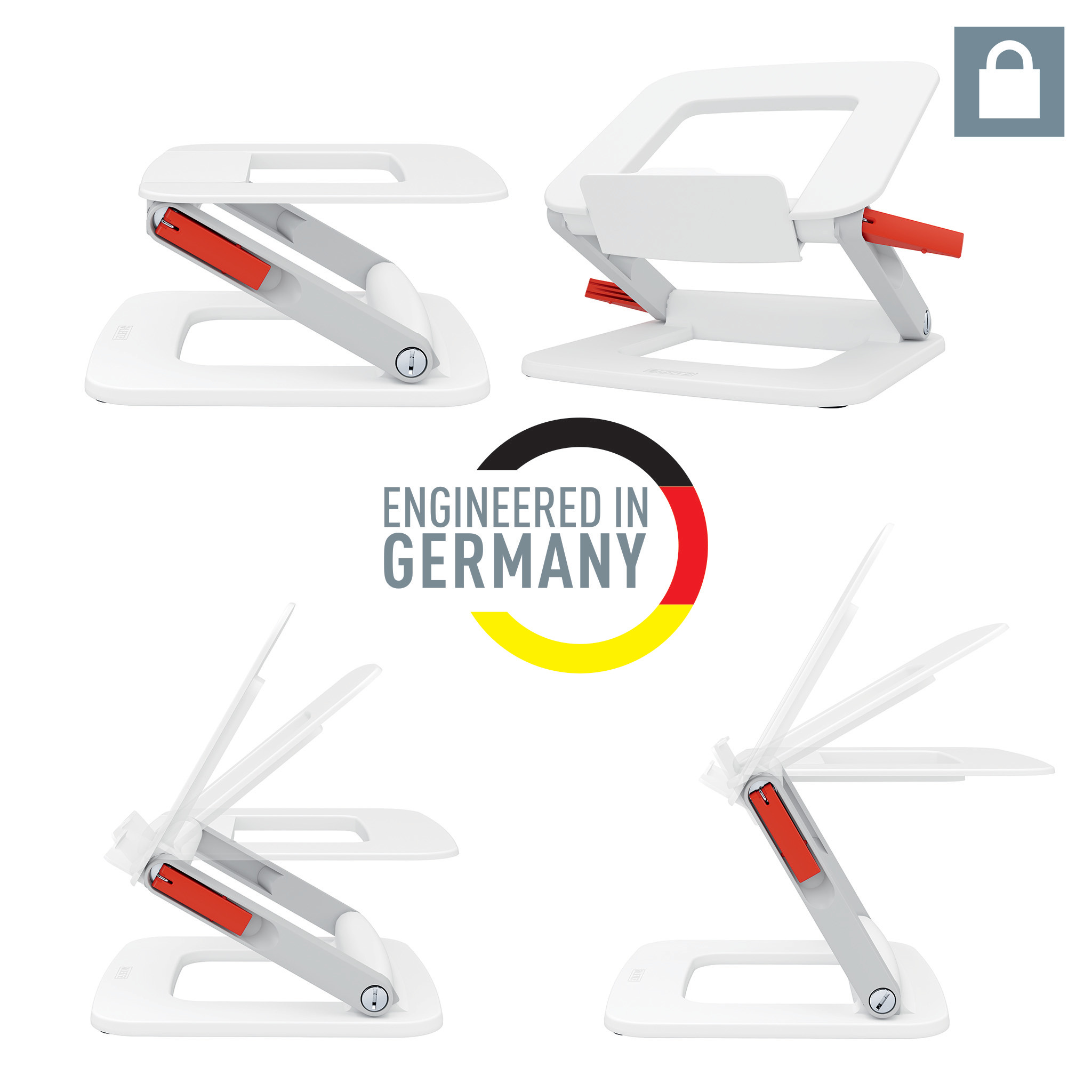 Laptopholder Leitz Ergo Multivinkel Hvit