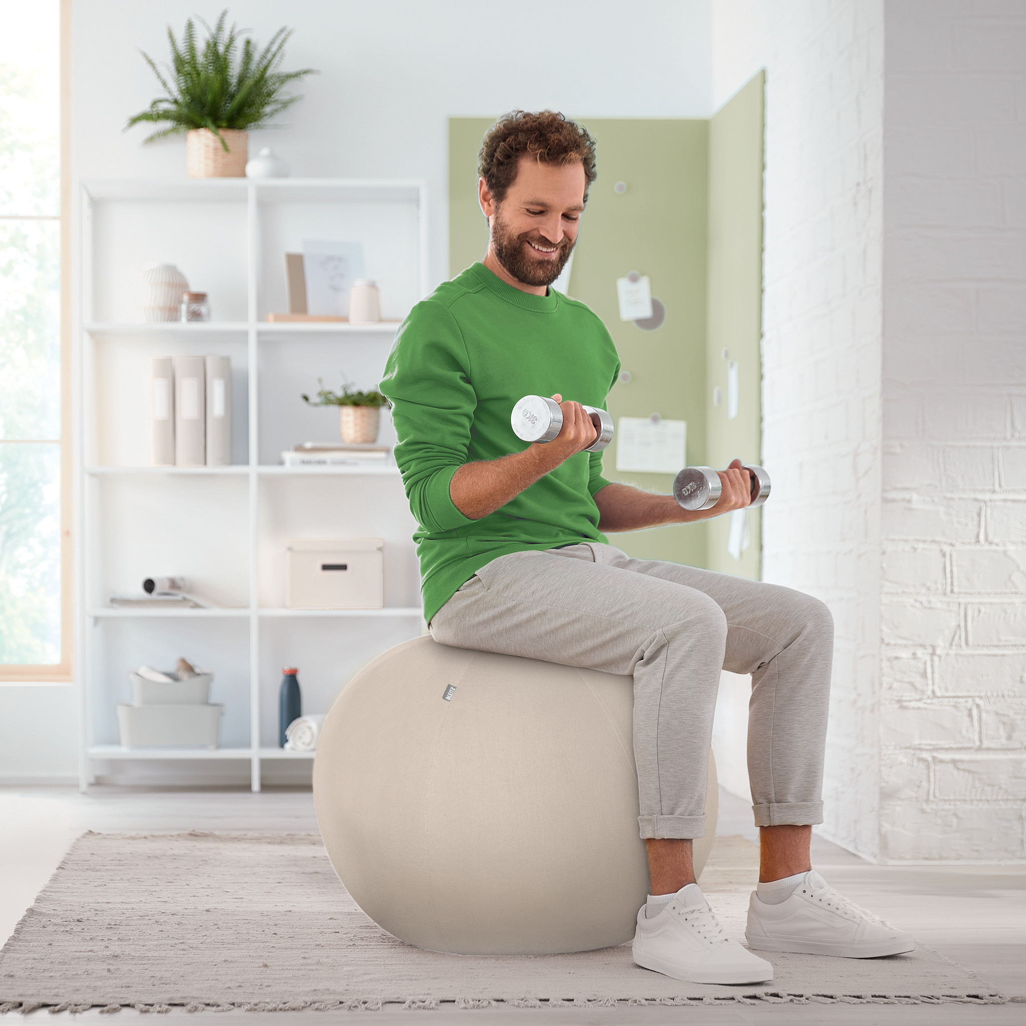 Balanseball Leitz Ergo 55Cm Lys Grå