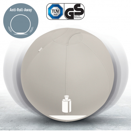 Balanseball Leitz Ergo 65Cm Lys Grå