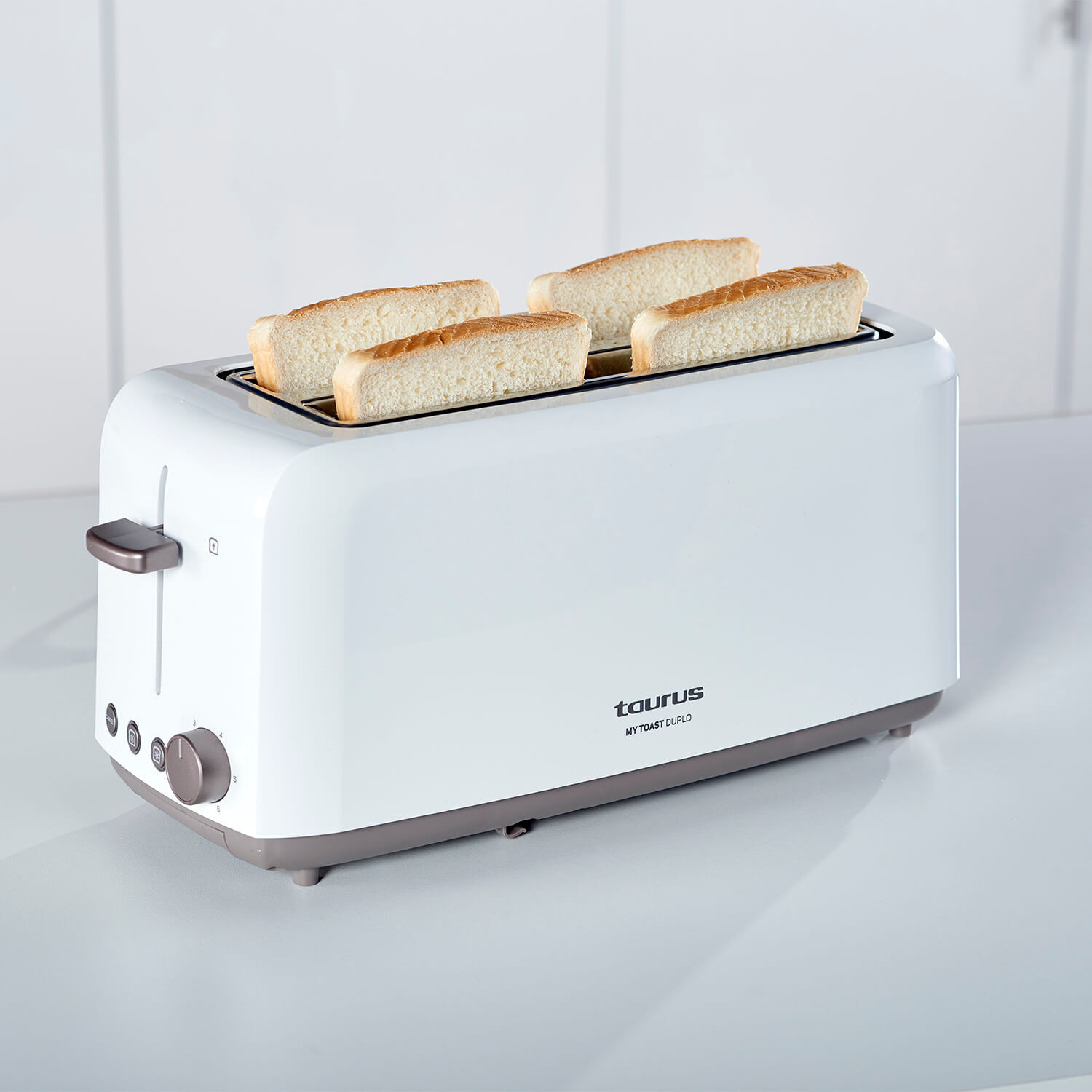 TAURUS Toaster Two Slot Long 1450W White