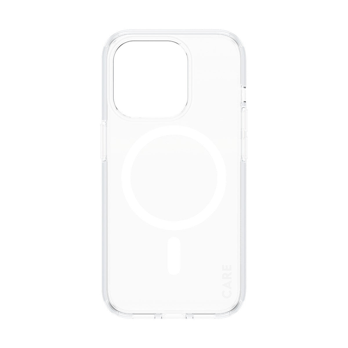 CARE Flagship Case Transp Combat w. White MagS iPhone15 Pro