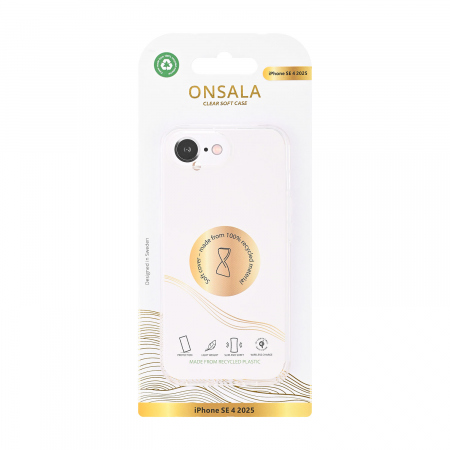 ONSALA Back Recycled Clear Case TPU iPhone 16e Clear
