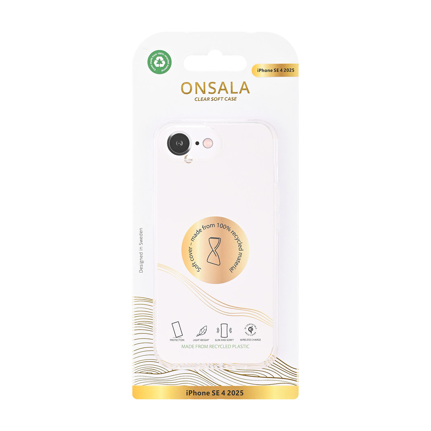 ONSALA Back Recycled Clear Case TPU iPhone 16e Clear