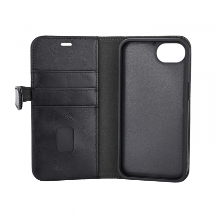 BUFFALO 2in1 Leather 3 card MagSeries iPhone 16e Black