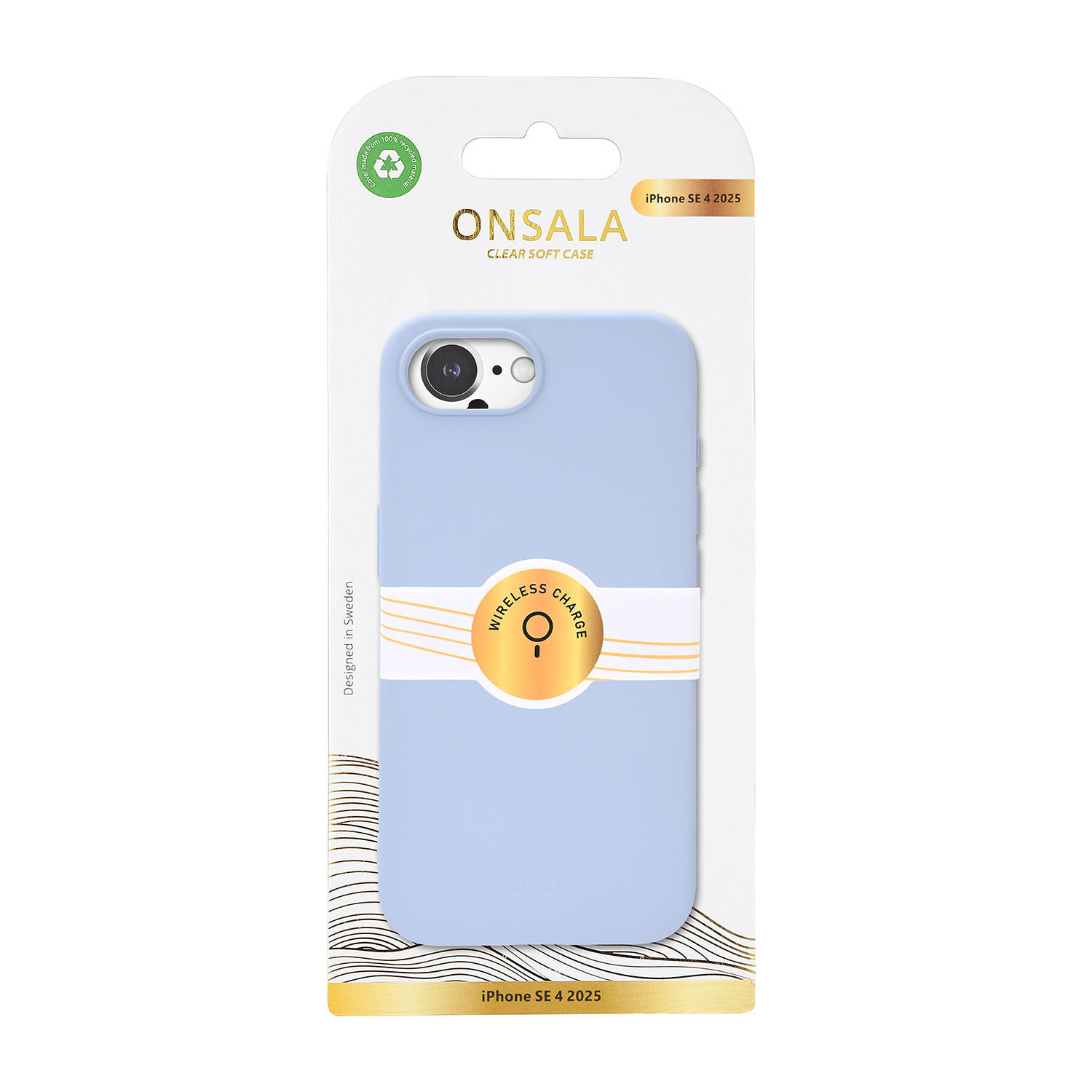 ONSALA Back Sil Touch Recycled MagSerie iPhone 16e Summer Sky