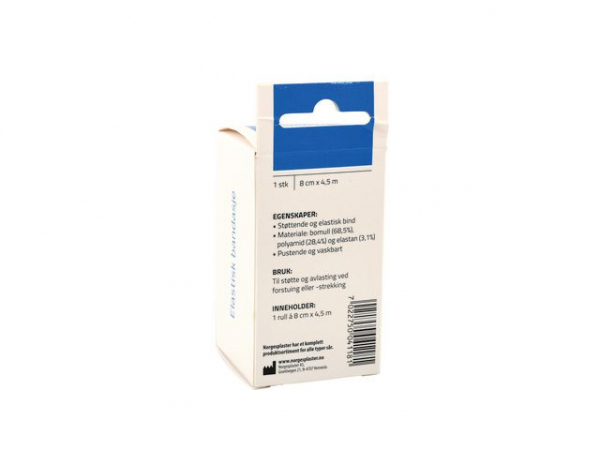 Bandasje Norgesplaster Elastisk 8Cmx4,5M