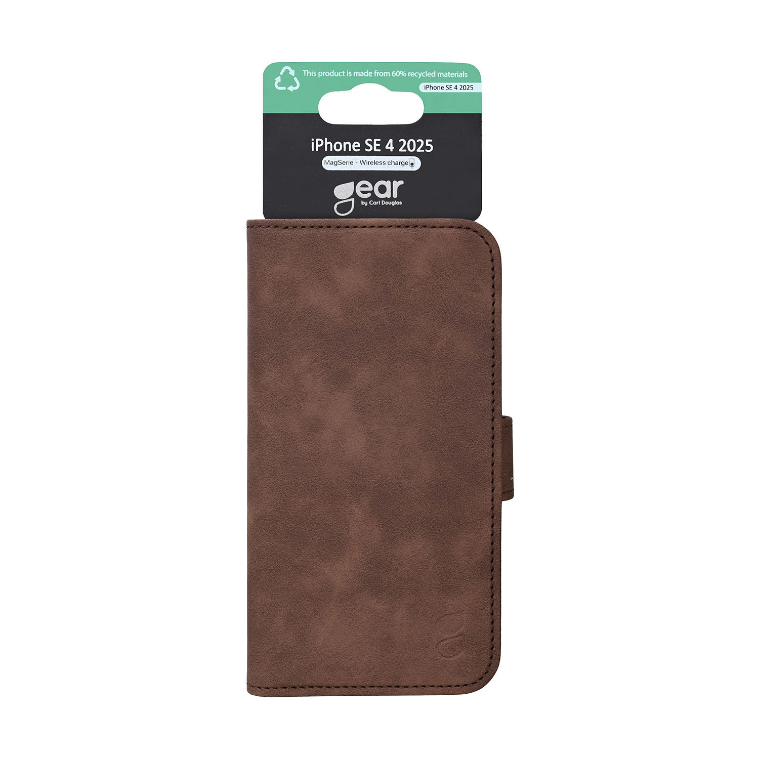 GEAR Classic 3 card Recycled MagSerie iPhone 16e Brown