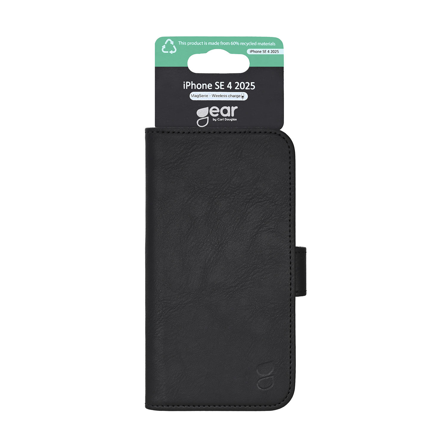GEAR Classic 3 card Recycled MagSerie iPhone 16e Black