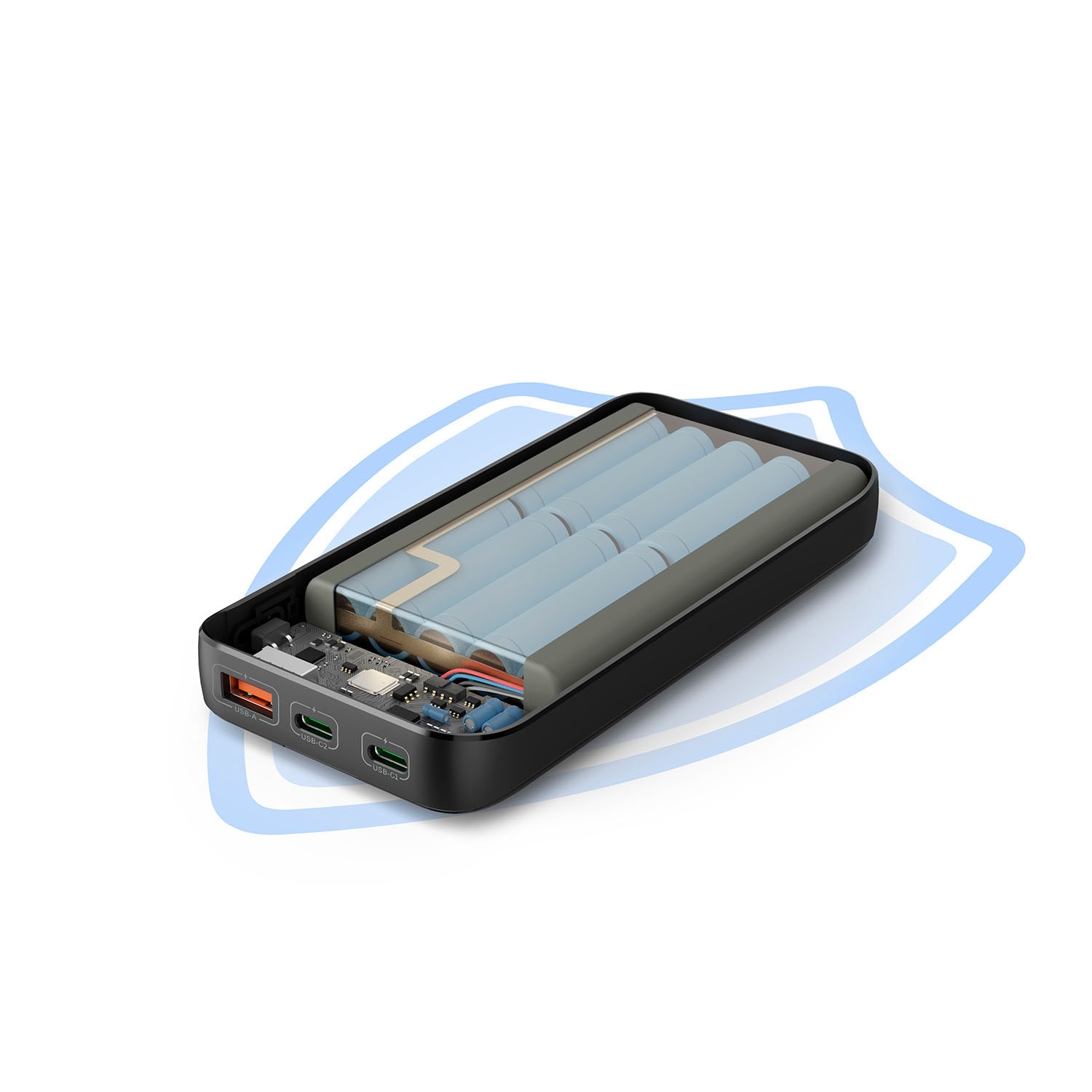 HAMA Powerbank PD 10000mAh 2xUSB-C+1xUSB-A Anthracite