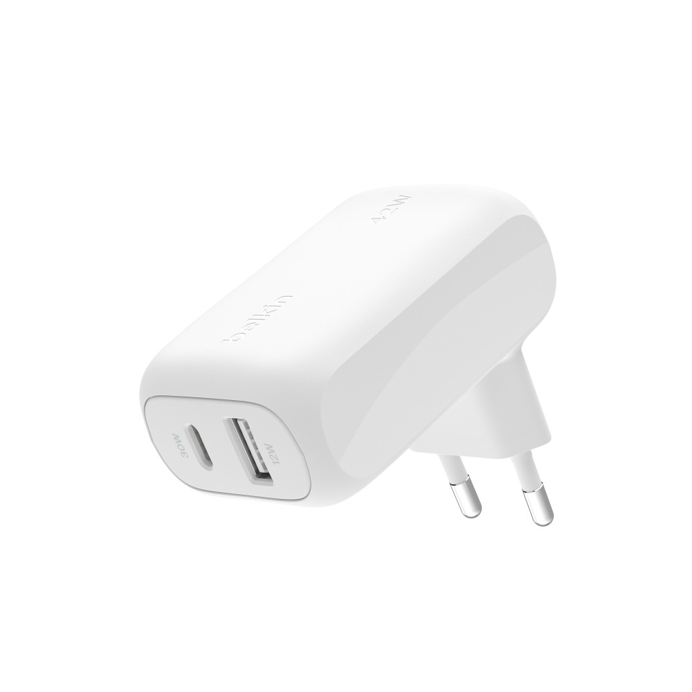 BildeBOOSTCHARGE 42W, 30W USB-C PD PPS + 12W USB-A Dual Wall Char