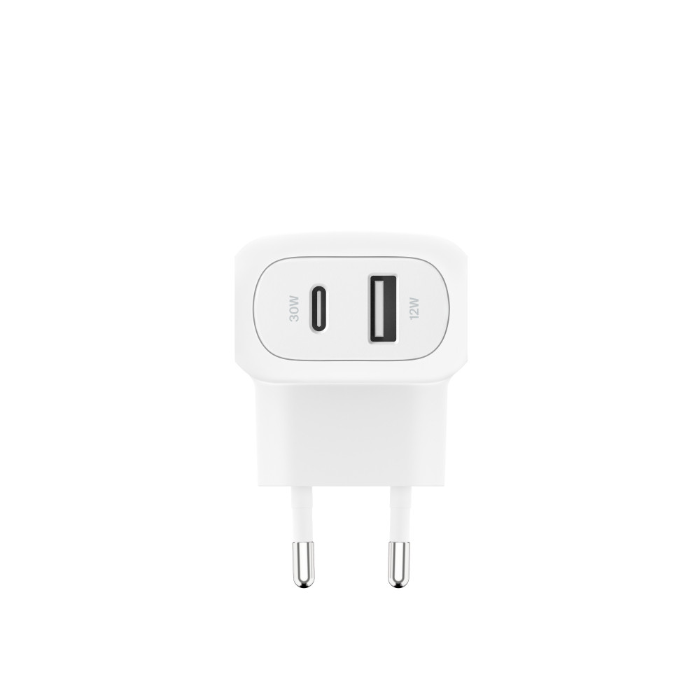 BOOSTCHARGE 42W, 30W USB-C PD PPS + 12W USB-A Dual Wall Char