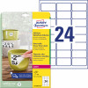 Etikett Avery Polyester 63,5X33,9 (480 s...