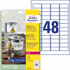 Etikett Avery Polyester 45,7X21,2Mm (960...